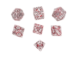 Mali 7 peças de dados poliédricos de metal padrão Labirinto números claros para jogos de RPG Tabuleiro