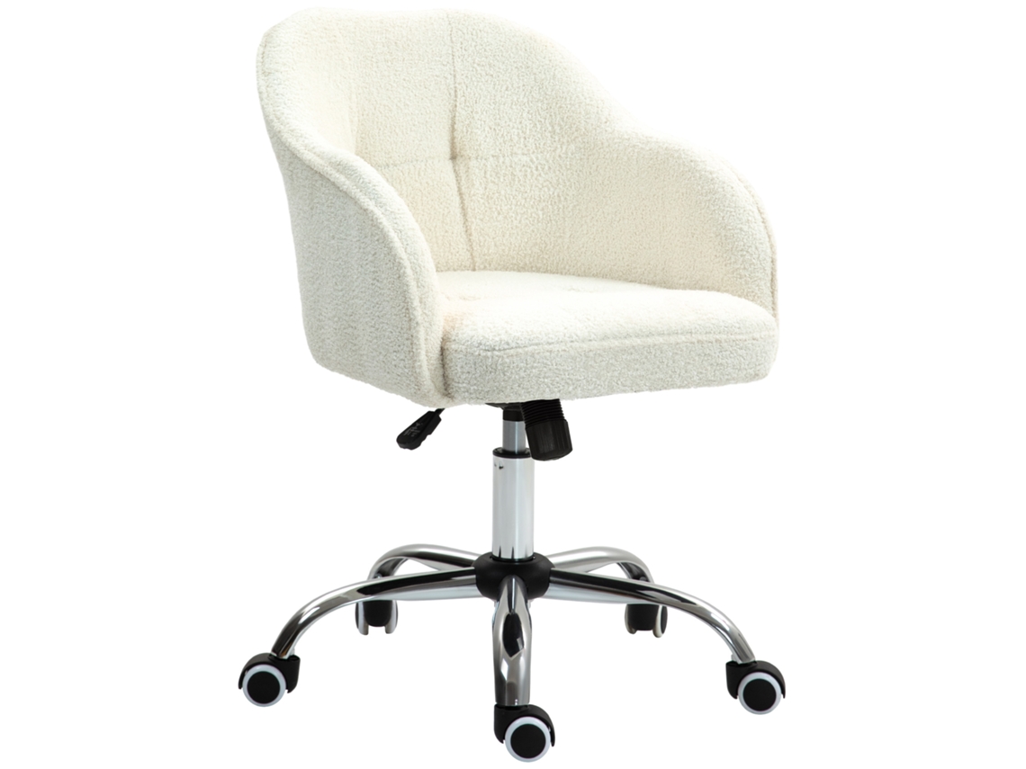 Silla Oficina Ergonómica Altura Regulable Asiento Respaldo Crema