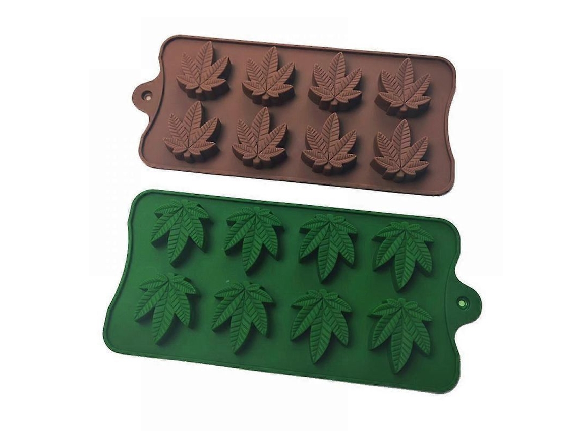 Molde De Silicona Con Forma De Hoja De Marihuana Para Chocolate, Cupcakes, Gomitas, Hielo, Jabón, Regalo.