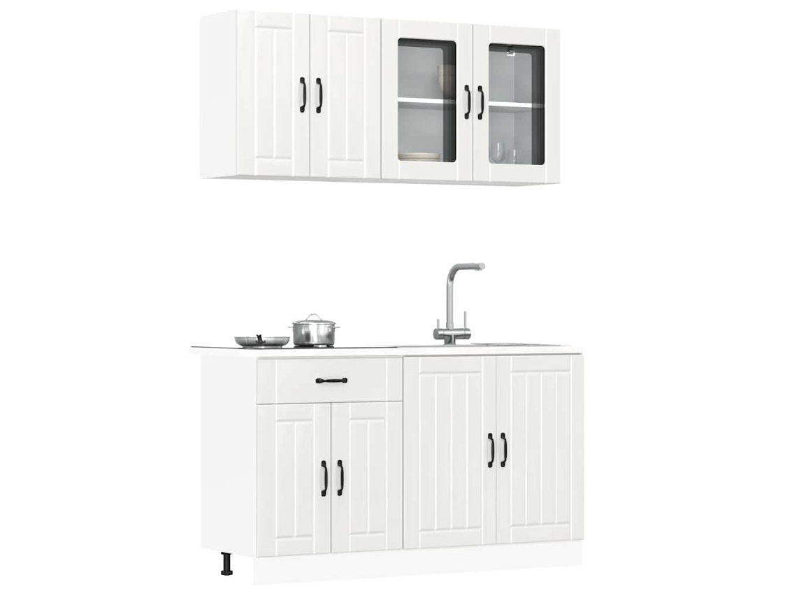 Mueble Cocina Kalmar Blanco De Alto Brillo 4 Pzas