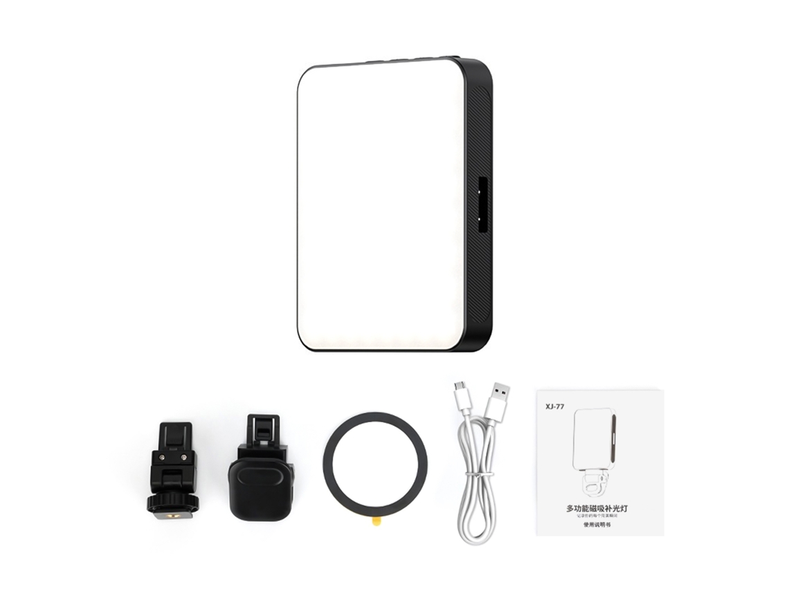 Luz Led Portátil Magnética Para Vídeo 3000k-6500k Ajustable Con Clip Para Smartphone Laptop Cámara Batería Integrada