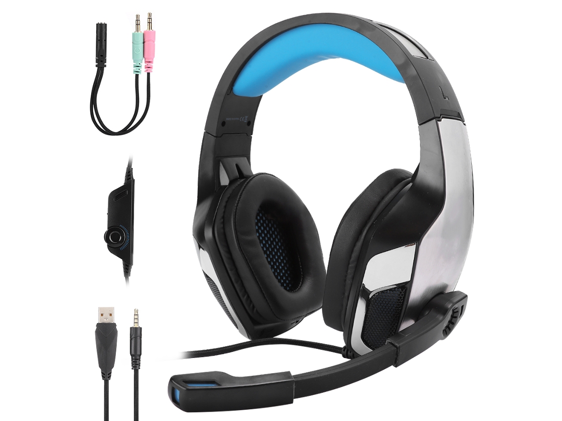 Auriculares Para Juegos Con Micrófono, Graves Potentes, Led, Ligeros Para Teléfonos Móviles Y Ordenadores.