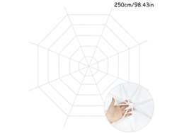 Telaraña gigante blanca de 250 cm B04, decoración de Halloween, hogar, jardín, bar, fiesta, Viewleaf