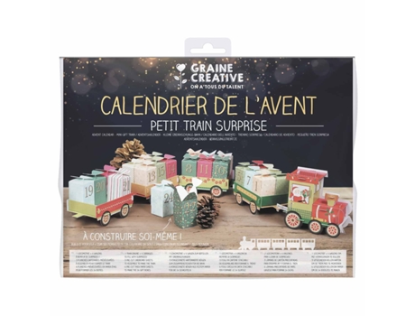Calendario de Adviento pequeño tren para construir