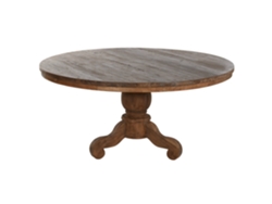 Mesa Comedor Teca Reciclada Pie 160x160x78cm
