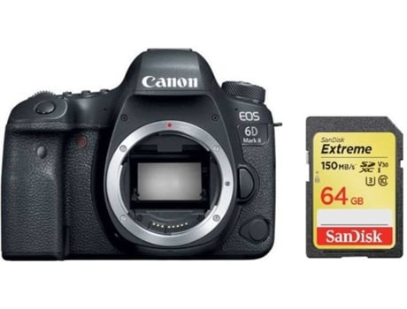 Cámara Reflex CANON EOS 6D II + Tarjeta SD 64GB (Full Frame)