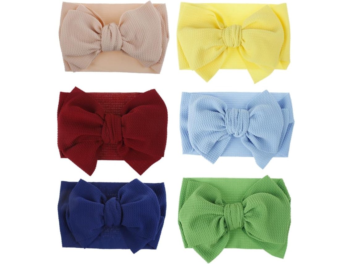 Diademas Trenzadas De 6 Piezas Para Niñas, Pañuelos De Ala Ancha Con Nudo, Accesorios Para El Cabello