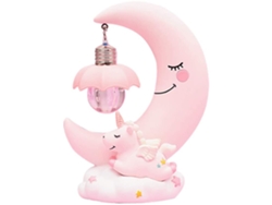 Lámpara De Noche Led Para Niños, Diseño Luna Resina Con Dibujos Animados, Guardería Bebés, Juguete
