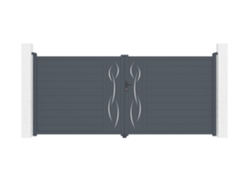 Puerta batiente de aluminio life 4m H.180cm