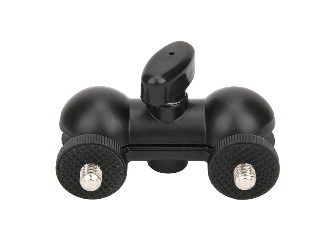 NEVEANCE Soporte Doble en Aleación de Aluminio Ligero y Duradero para Monitor EVF, Brazo Mágico Multifuncional para Cámara Gopro/YI
