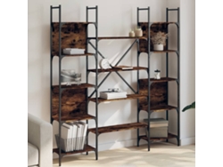 Estantería De Madera Ingeniería Roble Ahumado 155,5x24x166,5 Cm