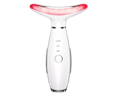 Masajeador de belleza 3 en 1 para rostro y cuello con tecnología de triple acción de luz LED, térmica y vibratoria para el cuidado de la piel Bestvite