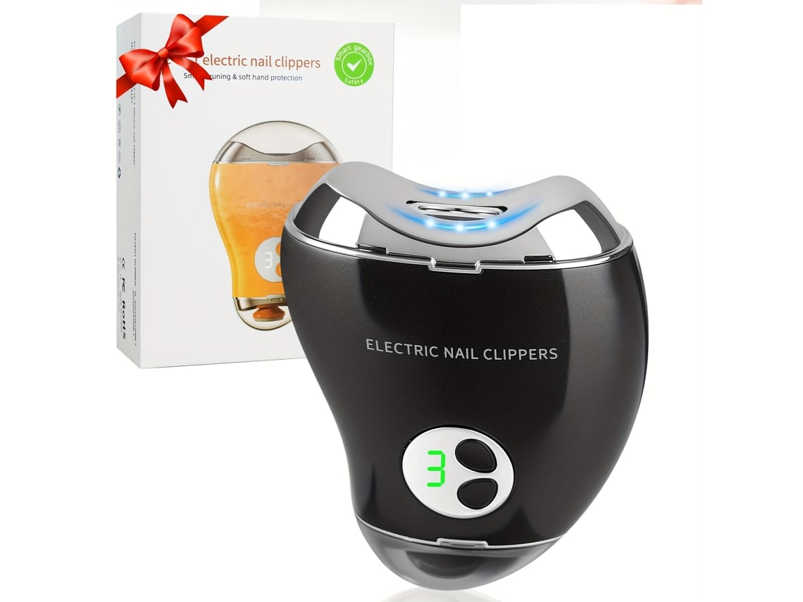 Lima De Uñas Eléctrica 2 En 1 Con Mango, Iluminación Led, Pantalla Lcd Y 3 Velocidades.