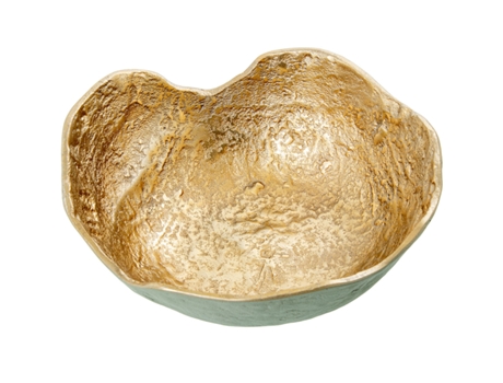 Centro de Mesa ALEXANDRA HOUSE LIVING Verde Dorado Aluminio 31 x 30 x 13 cm