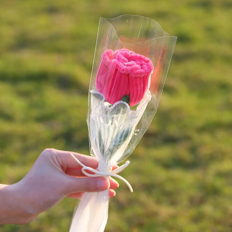 Flores Artificiales Tejidas A Mano, Ramo De Ganchillo Para Decoración Del Hogar