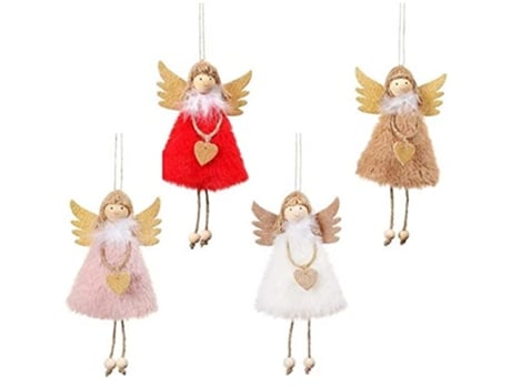 Ángel colgante de muñeca de Navidad, decoración colgante de pared de la puerta del árbol de Navidad adornos de la casa para la decoración del jardí...