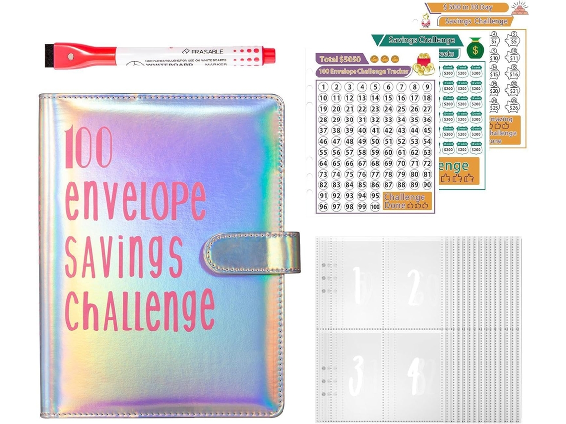 Cuaderno de ahorro económico con sobres, cuaderno de ahorro, carpeta Vayotoy