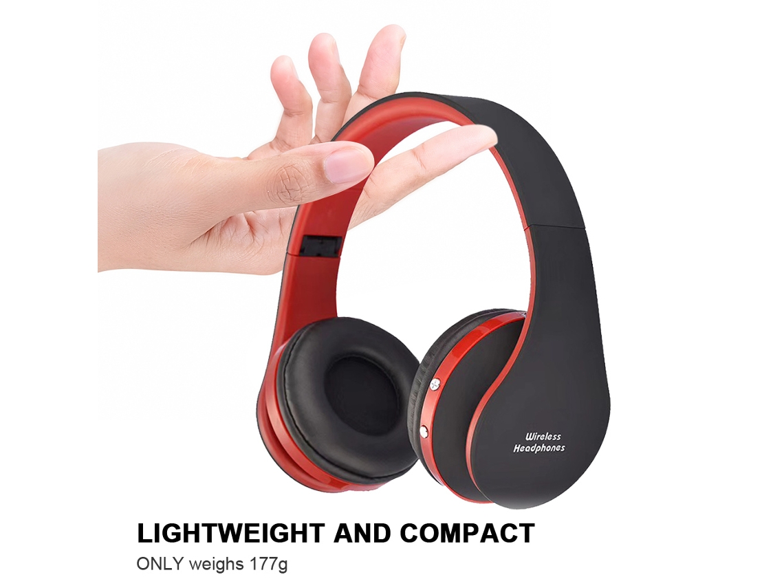 Auriculares Inalámbricos Y Con Cable Plegables Supraaurales Con Micrófono Estéreo Hifi Para Deportes