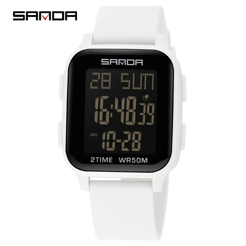 Reloj Electrónico Para Estudiantes (blanco), Reloj Electrónico De Moda Para Hombre, Reloj Despertador Led Deportivo E Impermeable.