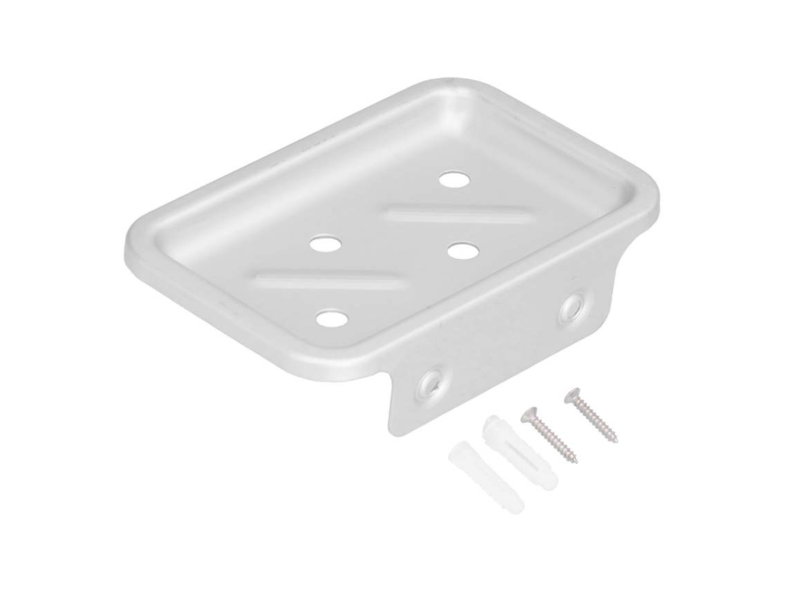 Jabonera de aluminio con estante de pared para baño y cocina.