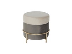 Reposapies Poliester Metal Marron 48x48x46cm