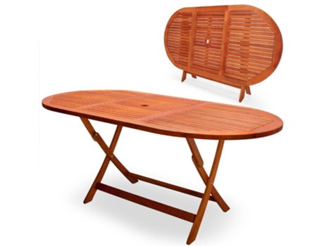 Mesa de Jardín Alabama Madera de Acacia certificada FSC 160x85x75cm