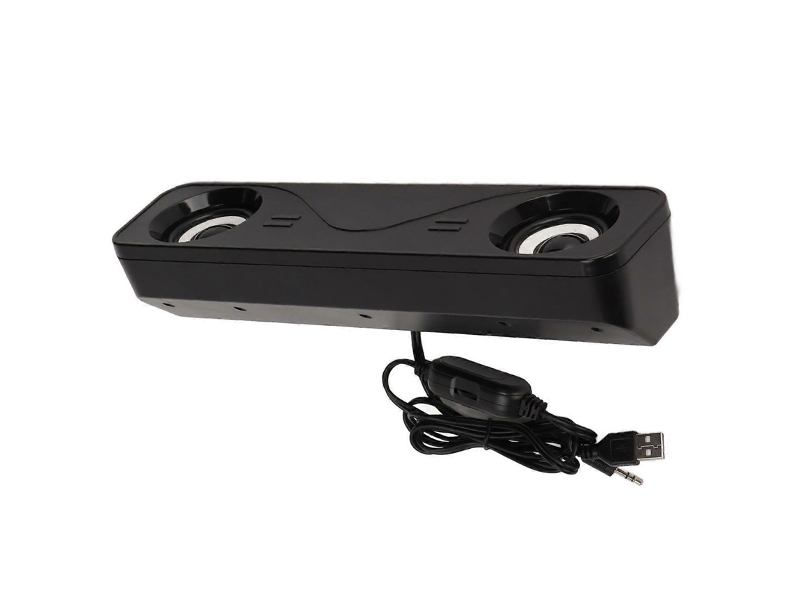 Altavoz para computadora Yunzii con alimentación USB, estéreo, Plug and Play, altavoz portátil de escritorio con control por cable para PC