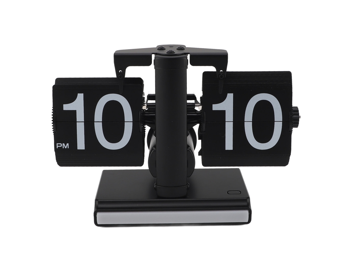 2026-reloj De Mesa Flip Retro Digital Con Luz Ambiental Led, Alimentado Por Baterías, Negro, Para Hogar Y Oficina