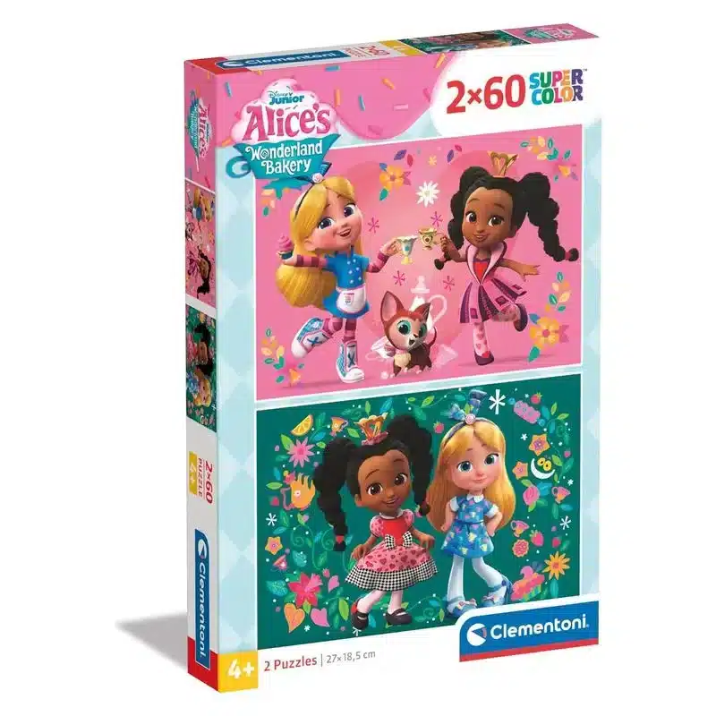 Puzzle Alice Baker 2x60 Super Color Disney Junior 24814 Clementoni Clementonip24promo Clementoni 2x1