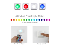 Paquete De 3 Luces Led Rgb Para Discoteca Con Control Remoto, Regulador De Intensidad A Pilas Y Temporizador Inalámbrico.