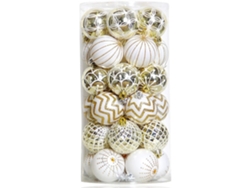 30 Adornos Navideños Irrompibles Y Pintados De 60 Mm, Ideales Para Decorar El Árbol De Navidad, Ergonómicos Y Aptos Para El Uso Diario.