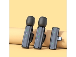 Micrófonos De Solapa Inalámbricos Chrui Micrófono Dual H66 (tipo C)