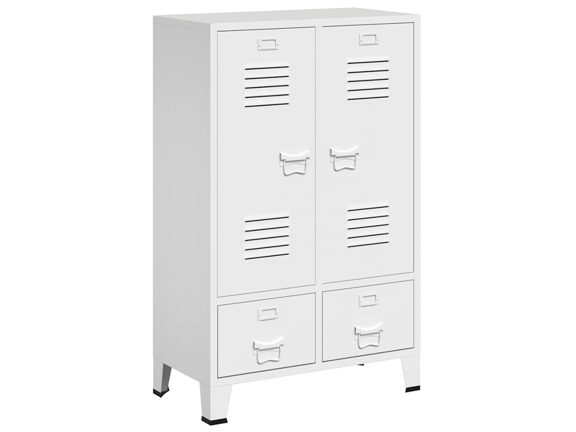 Armario Industrial 67x35x107 cm Acero Blanco MAISON EXCLUSIVE