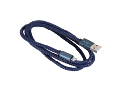 Cable De Datos Para Teléfono Android Trenzado (transferencia De Datos Y Carga) 1m-micro Azul Oscuro