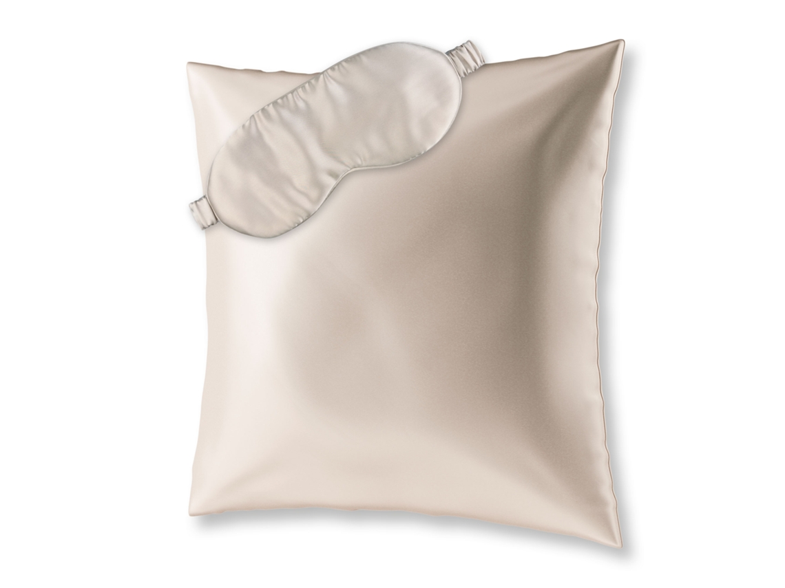 Funda de almohada y antifaz de seda AILORIA Beauty Sleep Set L (80 x 80 x 0.3 cm)