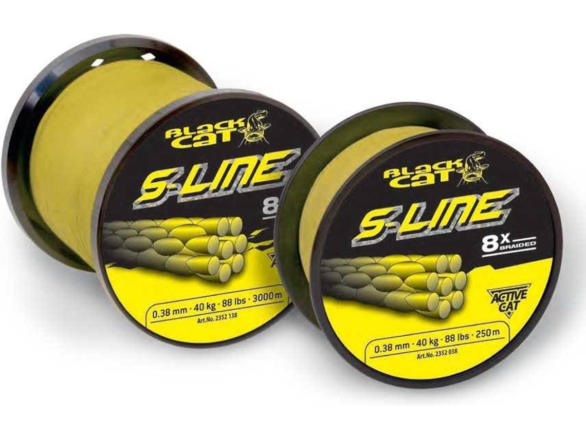 Línea de Pesca trenzadas BLACK CAT S-line (0.380 mm - 0,40 mm)