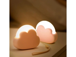 Lámpara De Noche Para Bebé 2025 2 Unidades Led Nube Rosa, Recargable, Lámpara De Mesilla Para Niños, 4 Intensidades