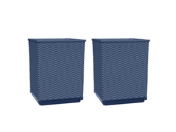 Conjunto 2 Jardinera VIDAXL Gris Polipropileno (30x30x37 cm)