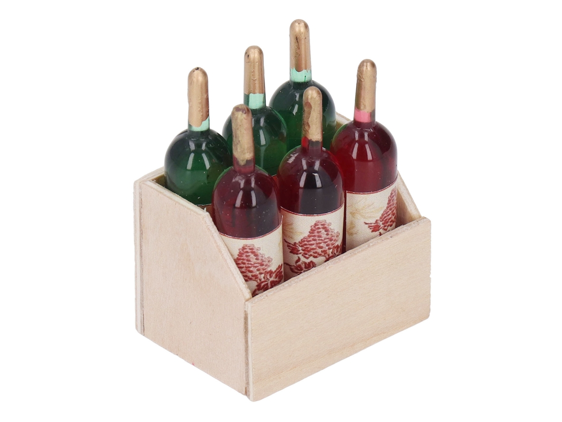 Ats-botellas De Vino Para Casita De Muñecas 1:12 Miniatura Bebida Vino Tinto Decoración Accesorio De Cocina