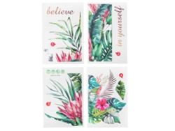 Pegatinas de pared autoadhesivas con estampado de plantas y flores | Sin marca