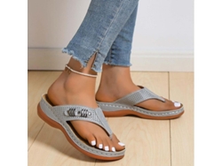 Sandalias negras de mujer talla EU43 con tacón de cuña