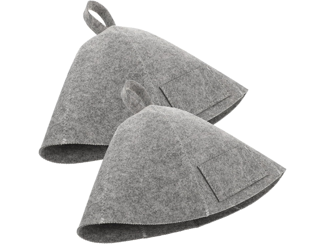 Gorro De Sauna De Fieltro Transpirable De 2 Piezas Inoomp Para Mujer, Aislante Térmico, Ligero Y Cómodo, Protege De La