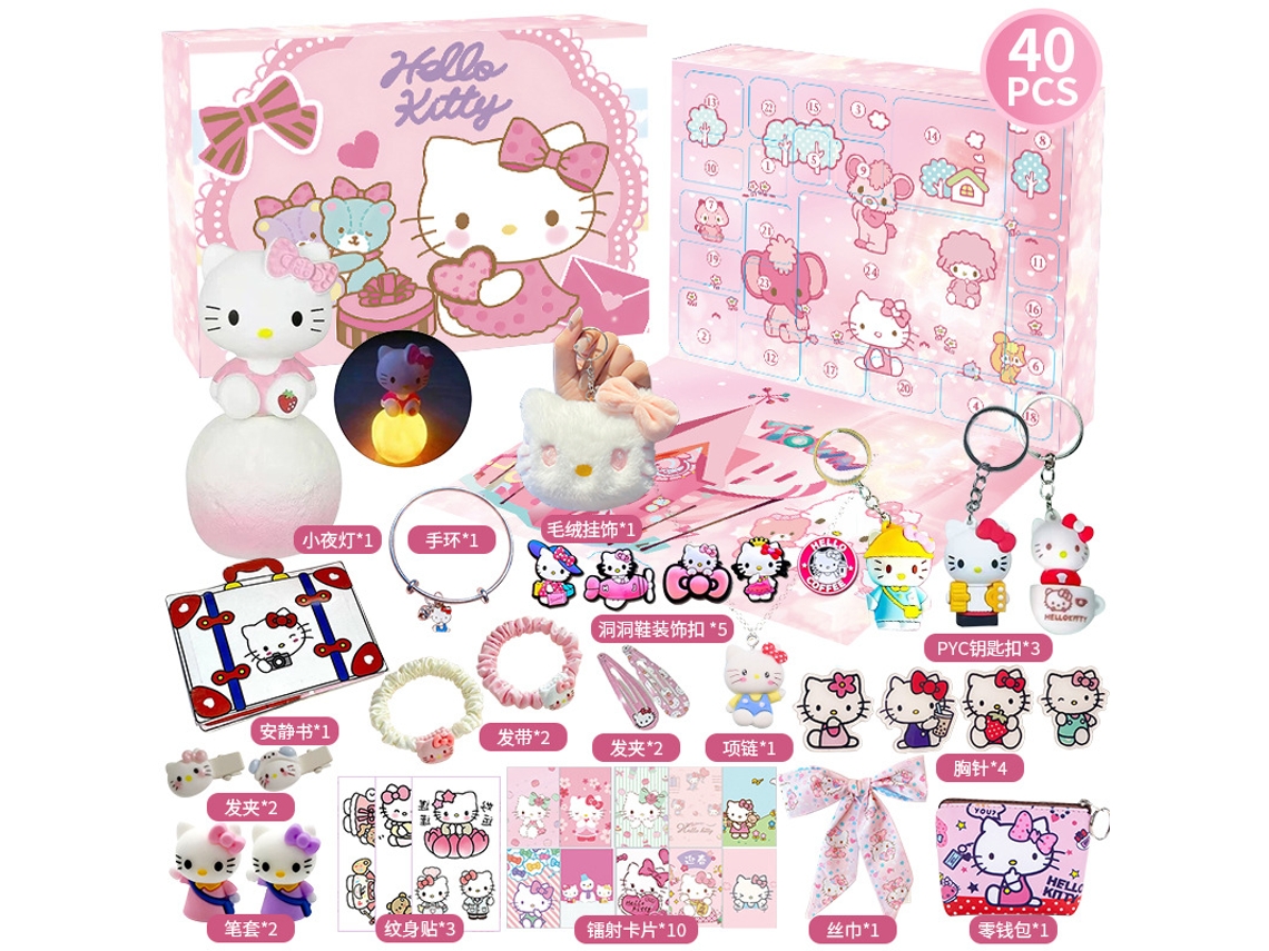 Calendario de Adviento Sanrio Hello Kitty 2026 Caja Sorpresa, Cuenta Regresiva de 24 Días para Navidad, Regalo Sorpresa para Niños Aeuzwr