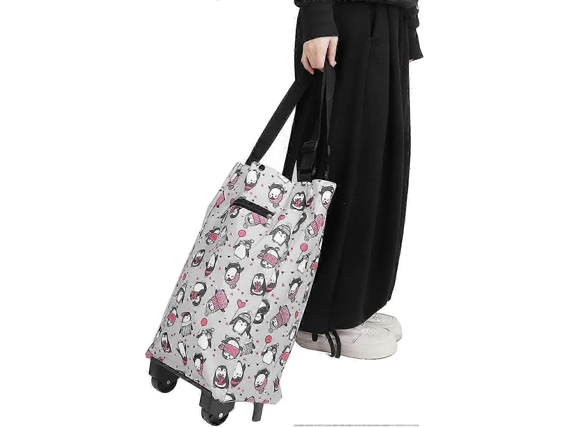 Bolsa de compras plegable con ruedas, carrito de compras plegable para la compra de alimentos y artículos para el hogar. GOKOCO