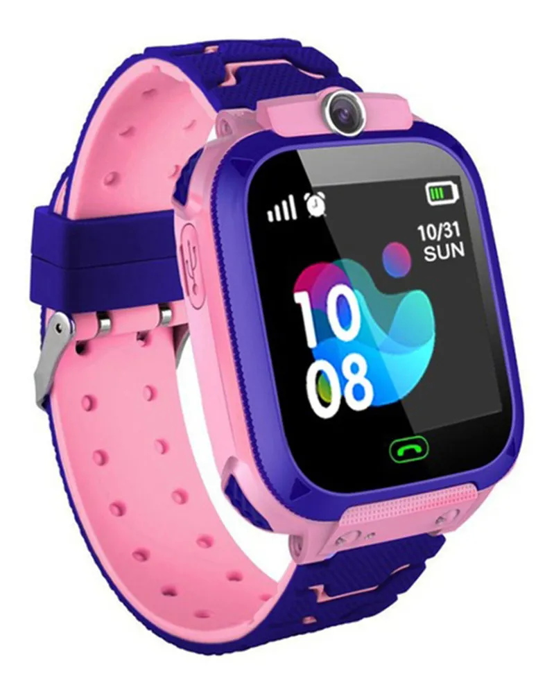 Reloj con teléfono, cámara y regalos para niños.