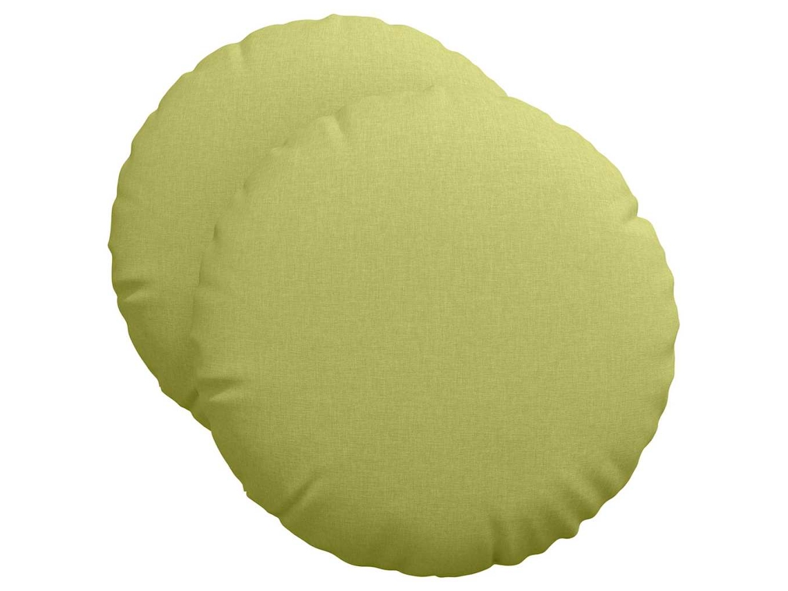 Cojines para asiento, 2 unidades, verde claro, Ø50 x 19 cm, tela HARLANV1