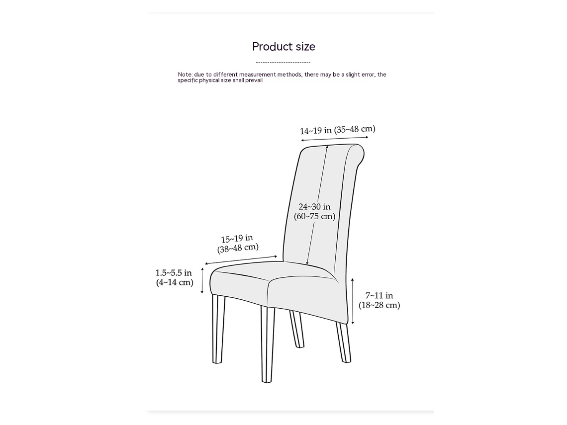 1 paquete de funda protectora extraíble para silla de comedor para el hogar, restaurante-01#-Tipo de encosto alto LUUCOZK