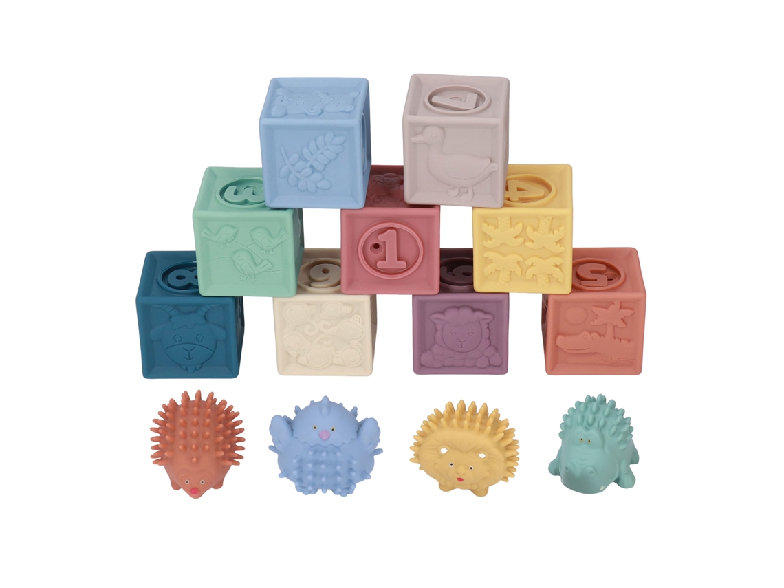 Jinwei-bloques Suaves Para Bebés, Juguetes De Apilar Y Construir, Set De Bloques Blandos Para Niños