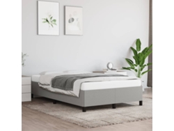Estructura De Cama Sin Colchón Tela Gris Claro 120x190 Cm