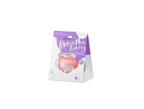 Chupete CURAPROX Breathe Easy Coral Tam. 1 (7-18 meses)